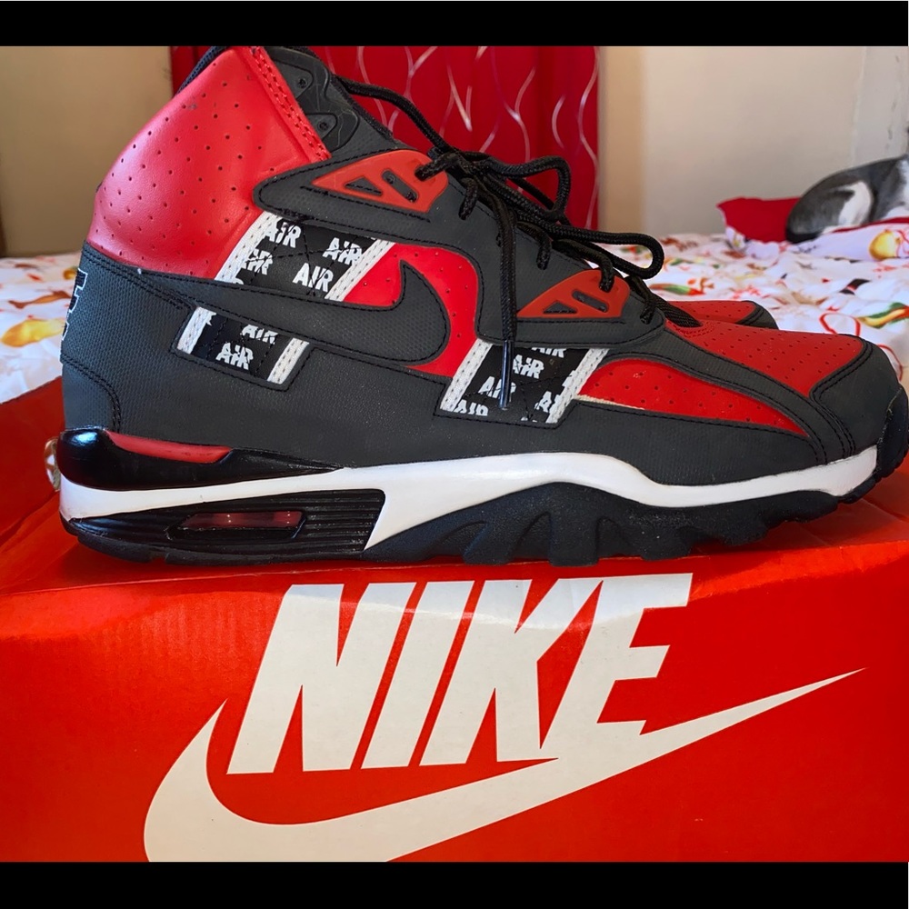 Nike Black/Red/White hi-top sneakers